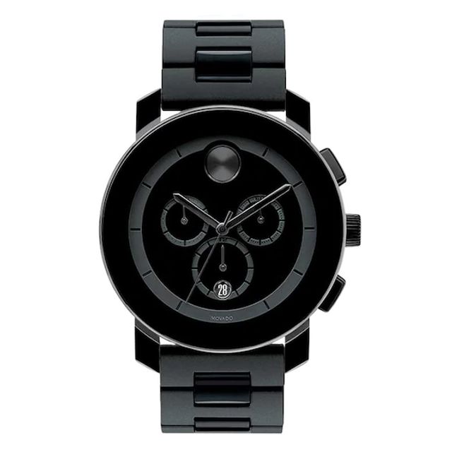Men's Movado BoldÂ® Tr90 Chronograph Watch with Round Black Museum Dial (Model: 3600048)