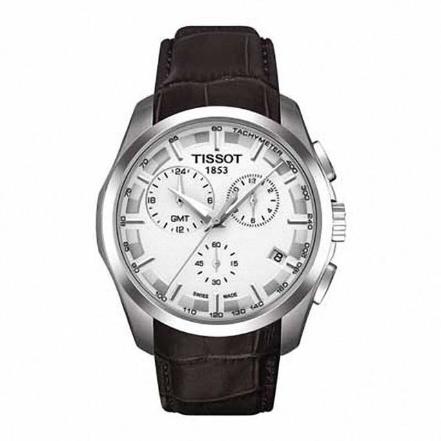 Men's Tissot Couturier Chronograph Strap Watch with White Dial (Model: T035.439.16.031.00)