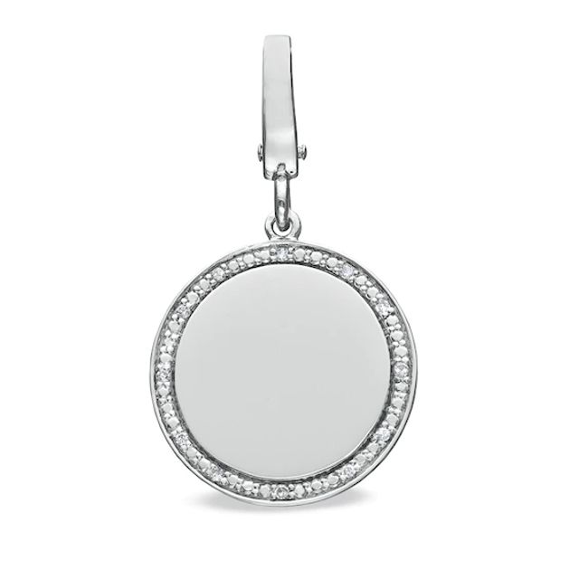 Tiny Toesâ¢ Diamond Accent Polished Disc Bracelet Charm in Sterling Silver