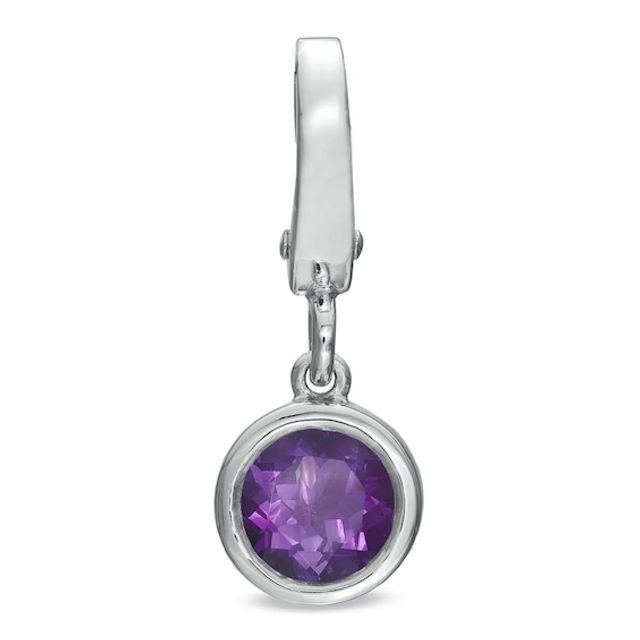 Tiny Toesâ¢ 6.0mm Amethyst Bracelet Charm in Sterling Silver