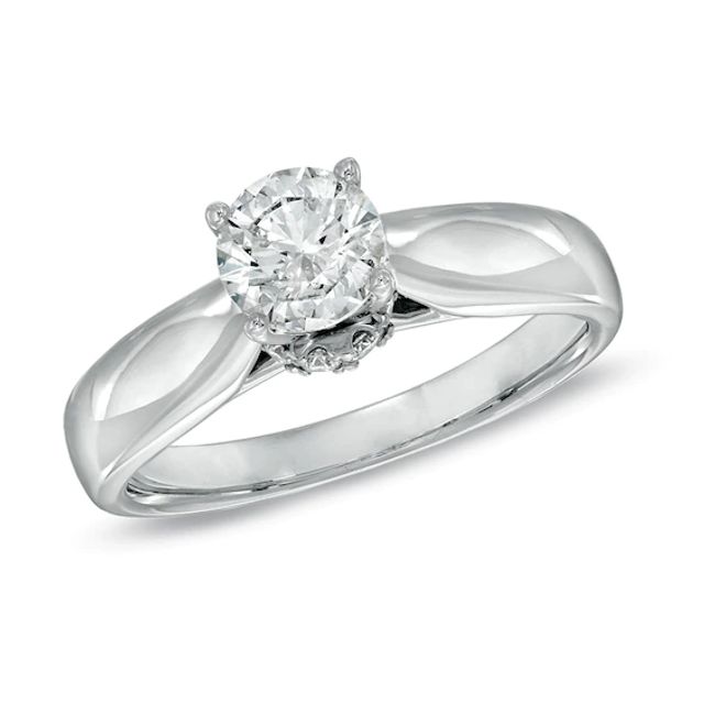 For Eternity 1 CT. T.w. Diamond Solitaire Engagement Ring in 14K White Gold