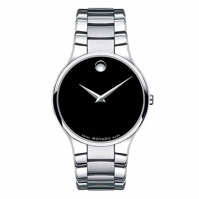 Men's Movado Serio Watch with Black Dial (Model: 0606382)