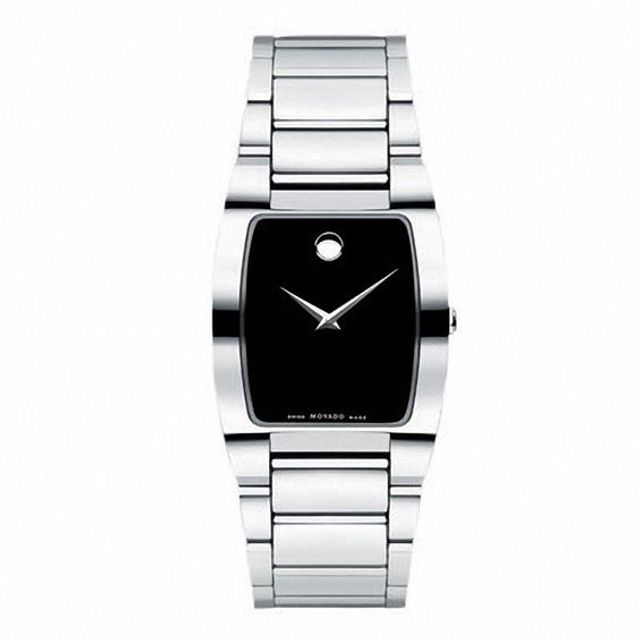 Men's Movado Fiero Tungsten Carbide Watch with Tonneau Black Dial (Model: 0606499)