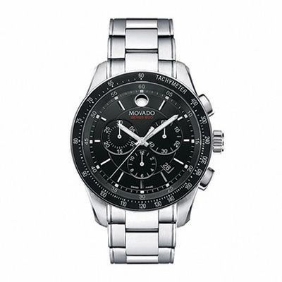 Men's Movado Series 800 Chronograph Watch with Black Dial (Model