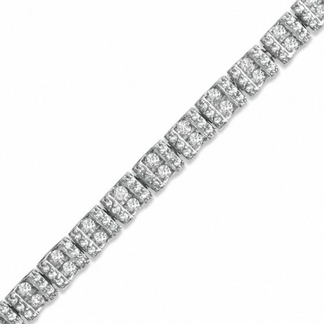 2-1/2 CT. T.w. Diamond Bar Bracelet in 10K White Gold - 7.25"