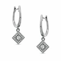 1/5 CT. T.w. Diamond Kite-Shaped Drop Earrings in 10K White Gold