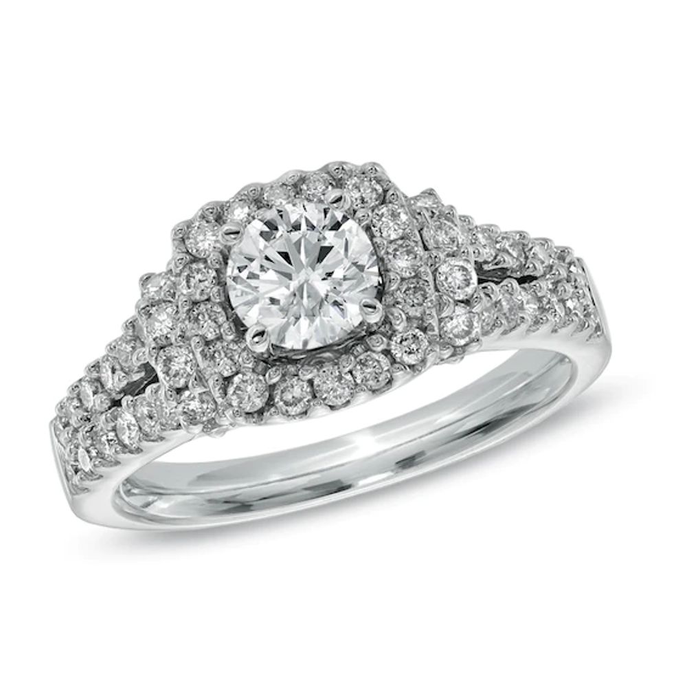 For Eternity 1-1/2 CT. T.w. Diamond Frame Ring in 14K White Gold