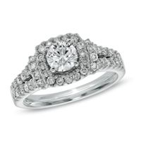 For Eternity 1-1/2 CT. T.w. Diamond Frame Ring in 14K White Gold