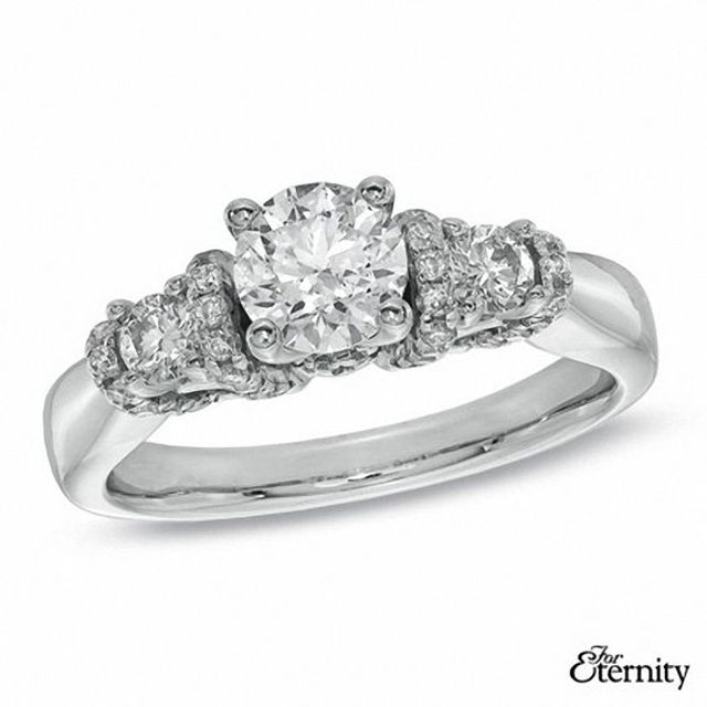 For Eternity 1-1/4 CT. T.w. Diamond Three Stone Ring in 14K White Gold