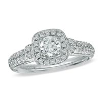 Vera Wang Love Collection 3/4 CT. T.w. Diamond Frame Engagement Ring in 14K White Gold