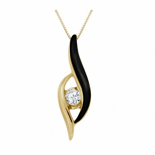 Sirenaâ¢ Black Eyes 1/8 CT. Diamond Pendant in 10K Gold