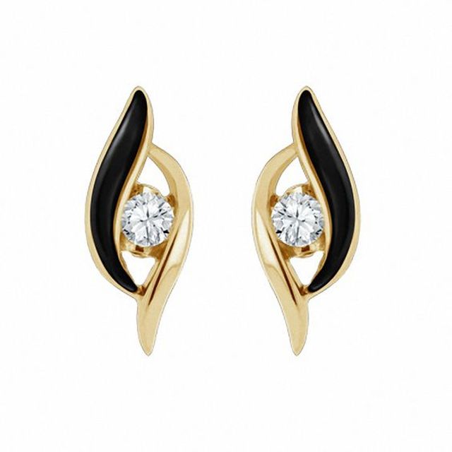 Sirenaâ¢ Black Eyes 1/7 CT. T.w. Diamond Drop Earrings in 10K Gold