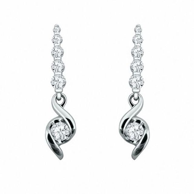 Sirenaâ¢ 1 CT. T.w. Diamond Drop Earrings in 14K White Gold