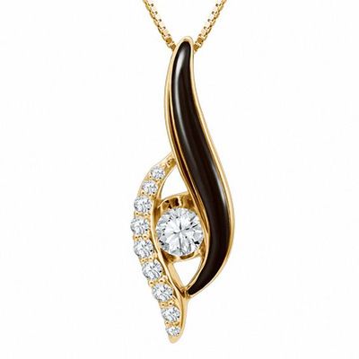 Sirenaâ¢ Black Eyes 1/3 CT. T.w. Diamond Pendant in 14K Gold