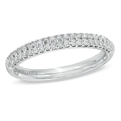 Vera Wang Love Collection 3/8 CT. T.w. Diamond Two Row Band 14K White Gold