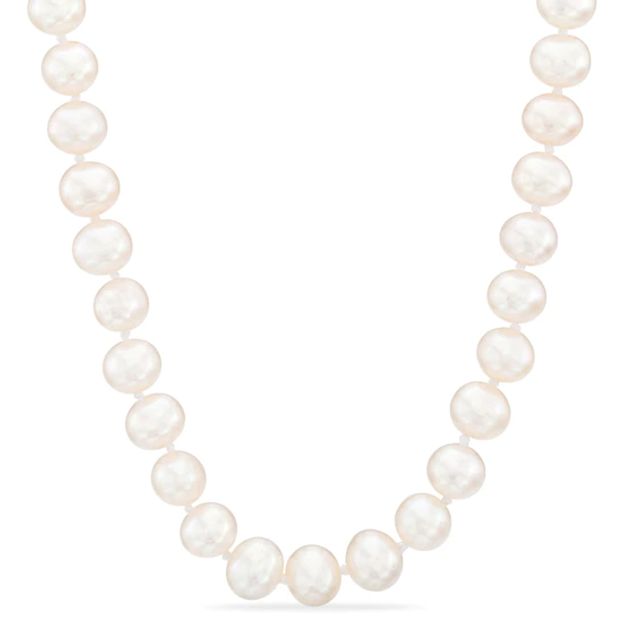 6.0-7.0mm Freshwater Cultured Pearl Strand Necklace with 14K Gold Clasp