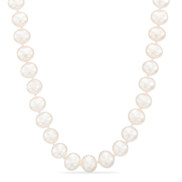 6.0 - 7.0mm Cultured Freshwater Pearl Strand Necklace with 14K Gold Clasp