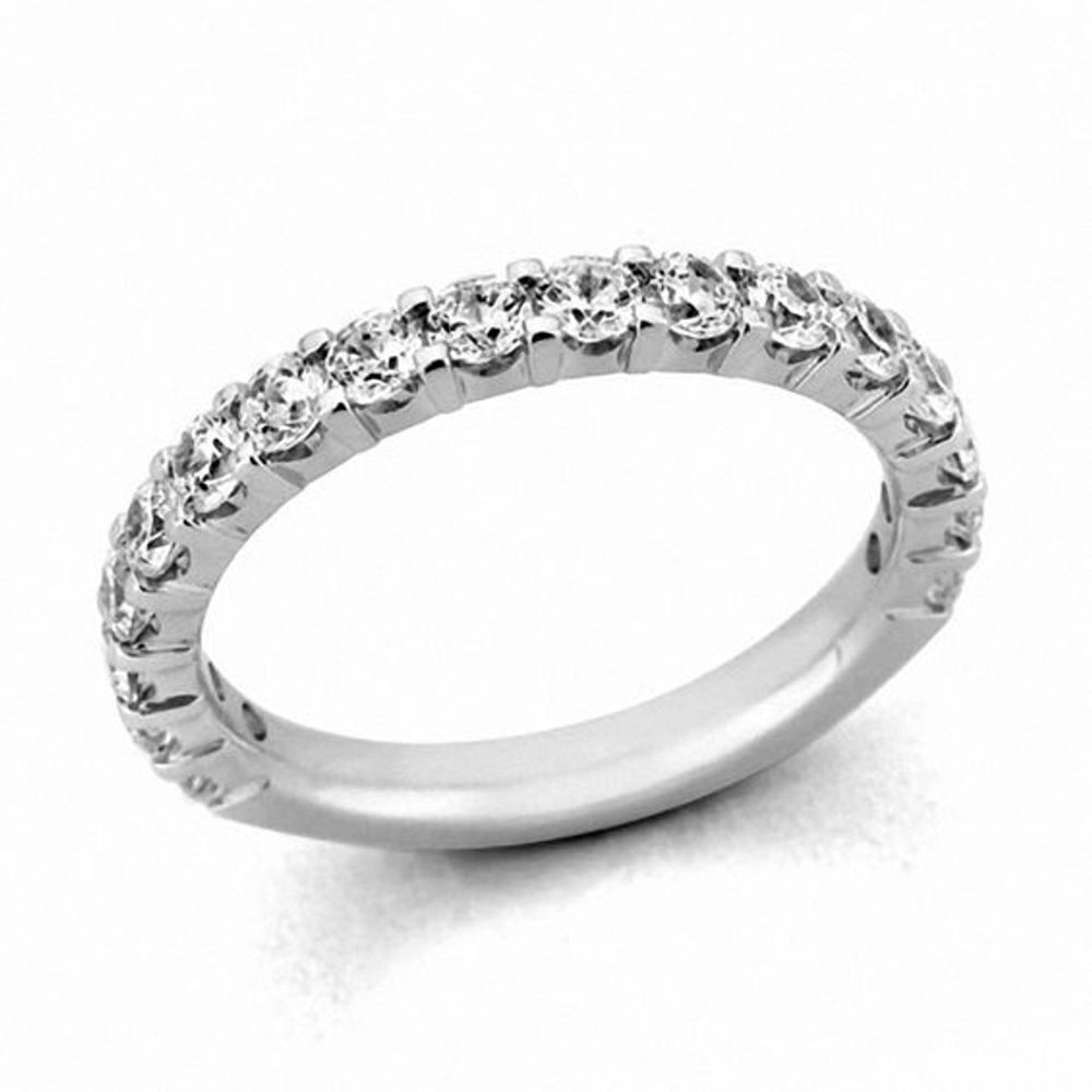 1/2 CT. T.w. Certified Diamond Wedding Band in 14K White Gold (I/Si2)