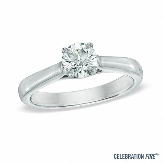 Celebration FireÂ® 5/8 CT. Diamond Solitaire Engagement Ring in 14K White Gold (H-I/Si1-Si2)