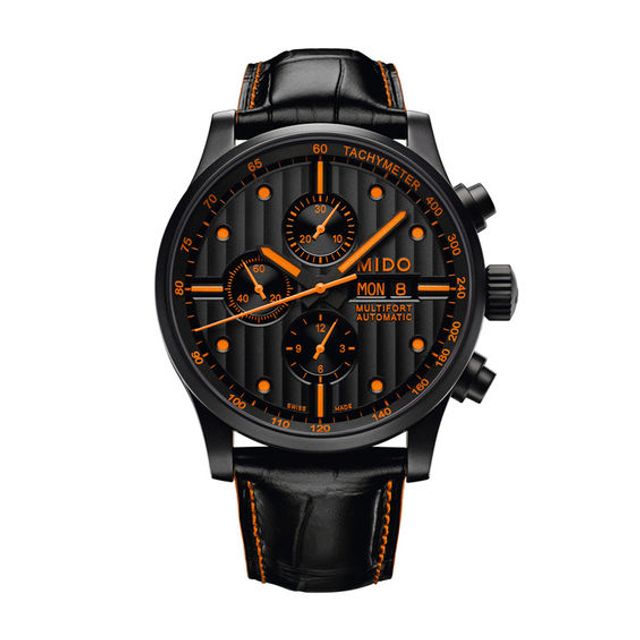 Men's MidoÂ® Multifort Strap Automatic Chronograph Watch with Black Dial (Model: M005.614.36.051.22)