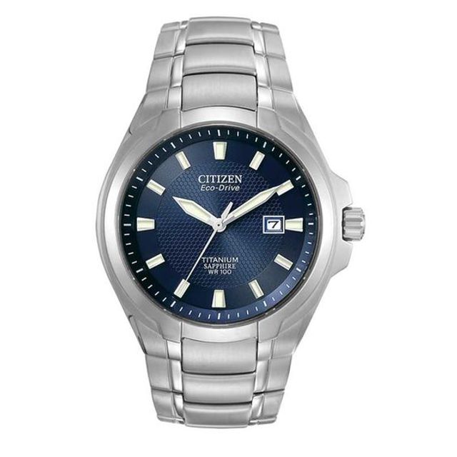 Men's Citizen Eco-DriveÂ® Paradigm Super Titaniumâ¢ Watch with Dark Blue Dial (Model: Bm7170-53L)