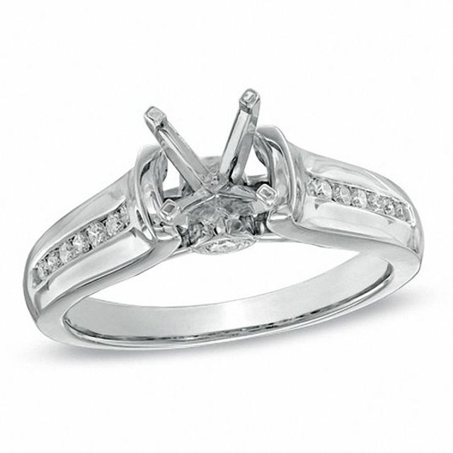 1/4 CT. T.w. Diamond Semi-Mount in 14K White Gold