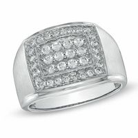 Men's 1 CT. T.w. Diamond Frame Ring in 10K White Gold