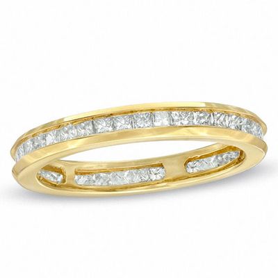 Ladies' 1 CT. T.w. Princess-Cut Diamond Eternity Channel Set Wedding Band 14K Gold