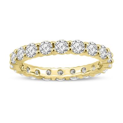 2 CT. T.w. Diamond Eternity Wedding Band 14K Gold