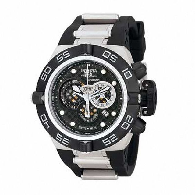 Men's Invicta Subaqua Chronograph Strap Watch with Black Dial (Model: 6564)