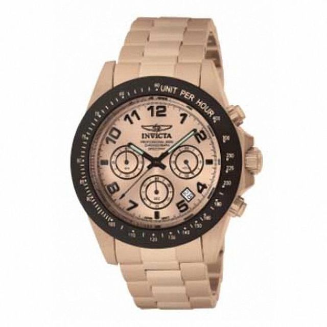 Men's Invicta Speedway Chronograph Rose-Tone Watch with Rose-Tone Dial (Model: 10705)