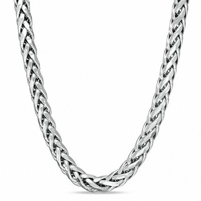 Ladies' 4.0mm Wheat Chain Necklace in Sterling Silver - 24"