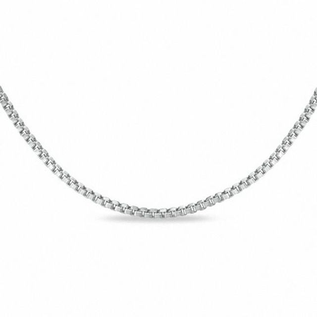 Ladies' 1.1mm Box Chain Necklace in Sterling Silver - 18"