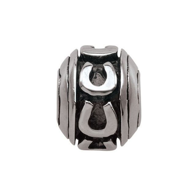 PersonaÂ® Sterling Silver Oxidized Horseshoe Charm