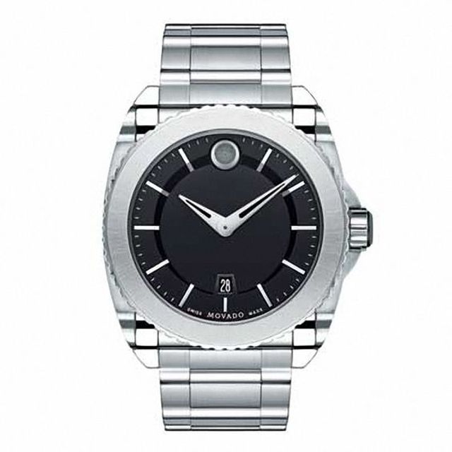 Men's Movado Master Watch with Black Dial (Model: 0606550)