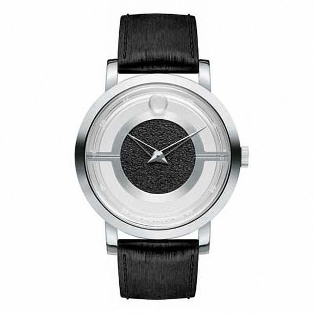 Men's Movado MuseumÂ® Watch with Black Translucent Dial (Model: 0606567)