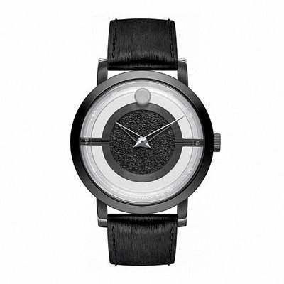 Men's Movado MuseumÂ® Black PVD Stainless Steel Watch with Black Translucent Dial (Model: 0606568)