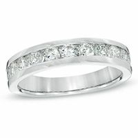 1 CT. T.w. Certified Diamond Anniversary Band in 18K White Gold (F/I1)