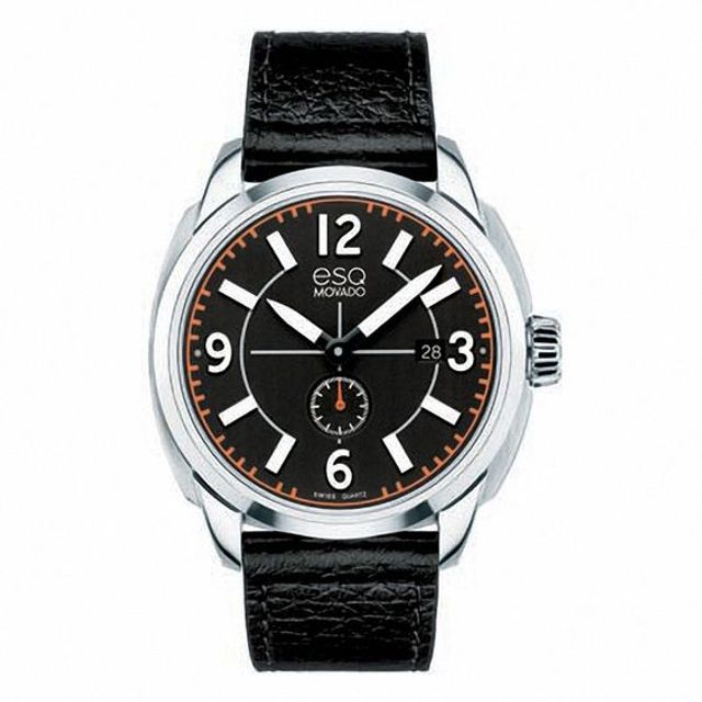 Men's ESQ Movado Excel Strap Watch with Black Dial (Model: 07301410)