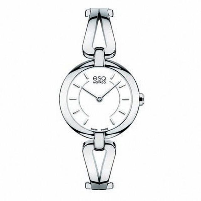Ladies' ESQ Movado Corbel Bangle Watch with White Dial (Model: 07101397)