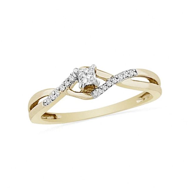 toon dorp Kinderachtig Zales 1/8 CT. T.w. Princess-Cut Diamond Promise Ring in 10K Gold |  Connecticut Post Mall