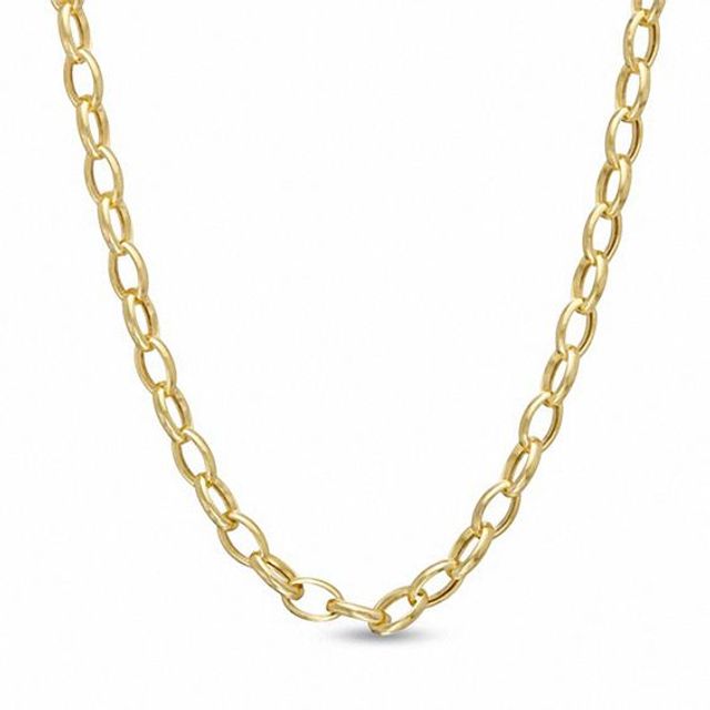 Italian Gold 16 Flat Rolo Chain Necklace (1-3/8mm) in 14k Gold - Macy's