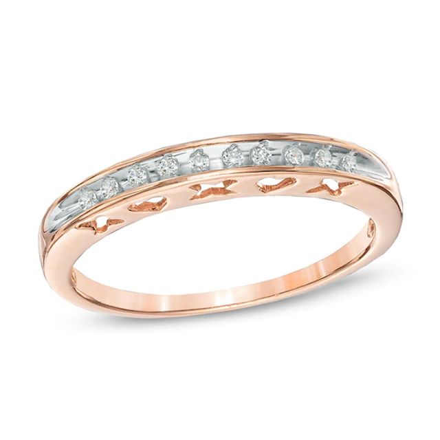 1/15 CT. T.w. Diamond Anniversary Band in 10K Rose Gold