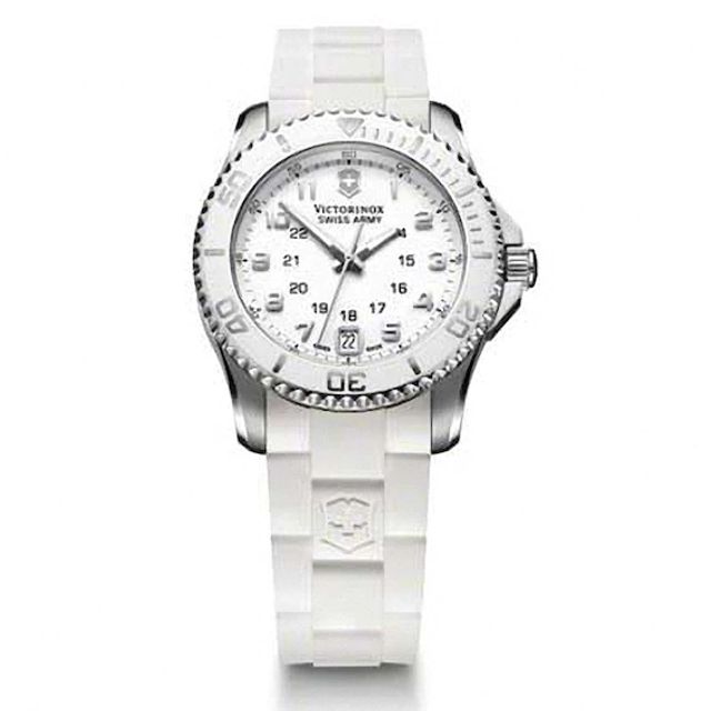 Ladies' Victorinox Swiss Army Maverick GS Strap Watch with White Dial (Model: 241492)