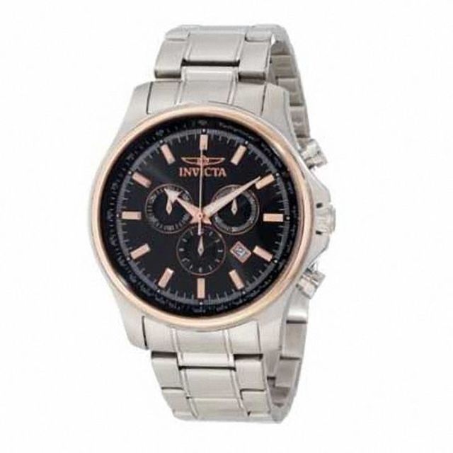 Men's Invicta Specialty Chronograph Watch with Black Dial (Model: 10302)