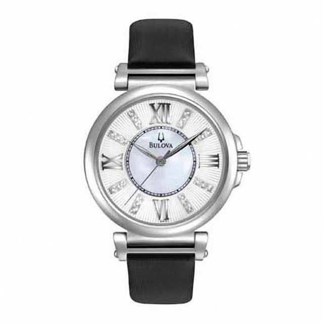 Ladies' Bulova Diamond Accent Watch with Mother-of-Pearl Dial (Model: 96P133)