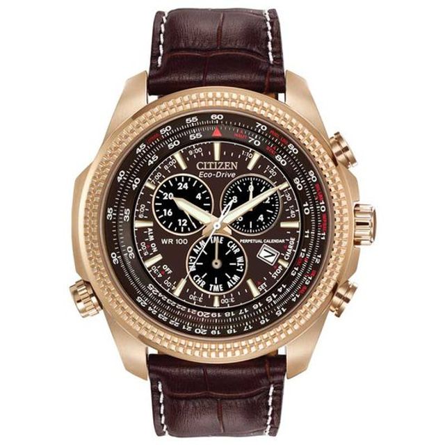 Men's Citizen Eco-DriveÂ® Perpetual Calendar Chronograph Watch (Model: Bl5403-03X)