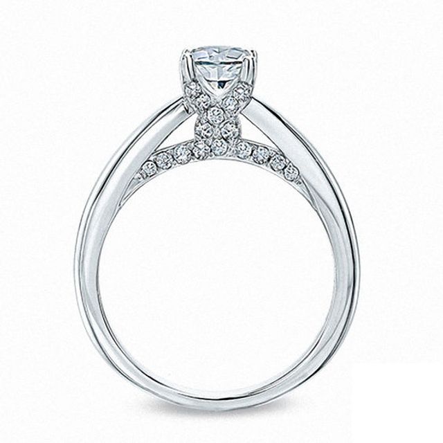 Celebration Ideal 7/8 CT. T.w. Certified Diamond Engagement Ring in 14K White Gold (J/I1)