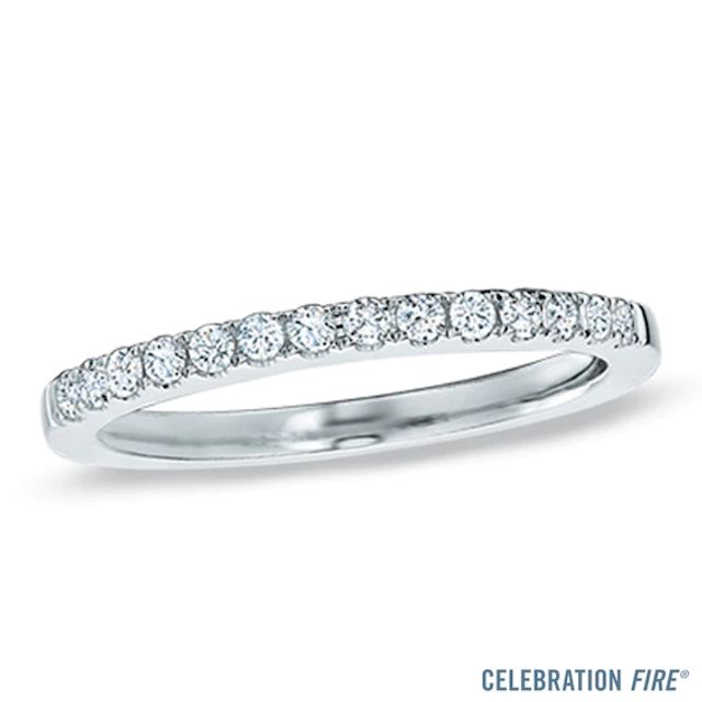 1/4 CT. T.w. Certified Diamond Wedding Band in 14K White Gold (I/Si2)