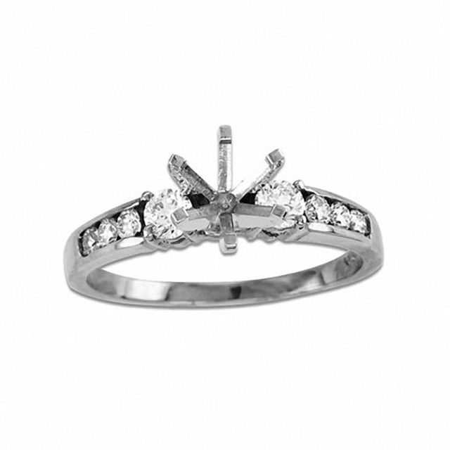 3/8 CT. T.w. Diamond Semi-Mount in 14K White Gold